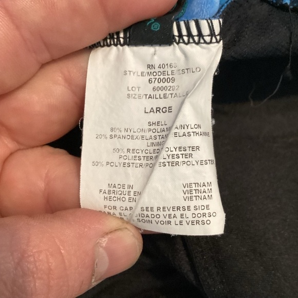 Aqua Green Blue Tie-Dye One-Piece Swimsuit Size Large - Picture 7 of 7